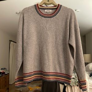 Madewell cashmere rainbow sweater